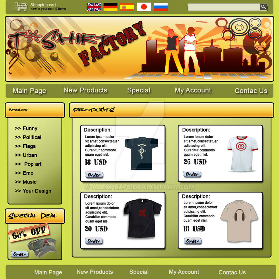 Online Store Layout by Alexpez76 on DeviantArt