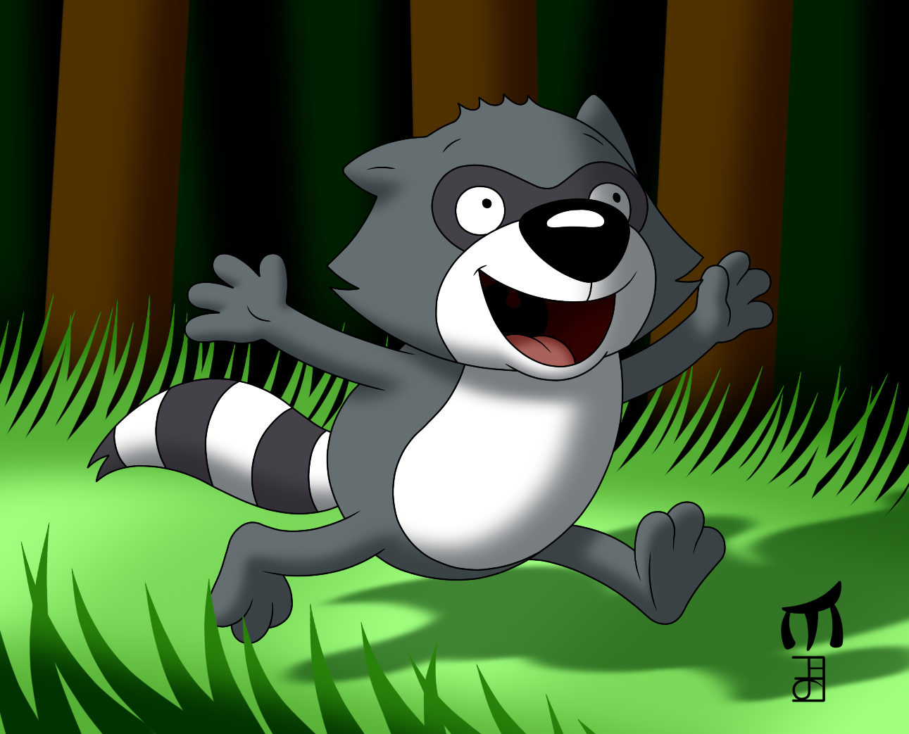 Scootch Racoon Wolf Scootch Runs Free by Amidnarasu on DeviantArt