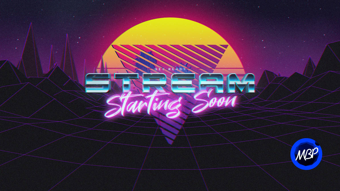 Cool 80's Retrowave Stream Starting Soon Screen by MoreBackgroundsPlz ...