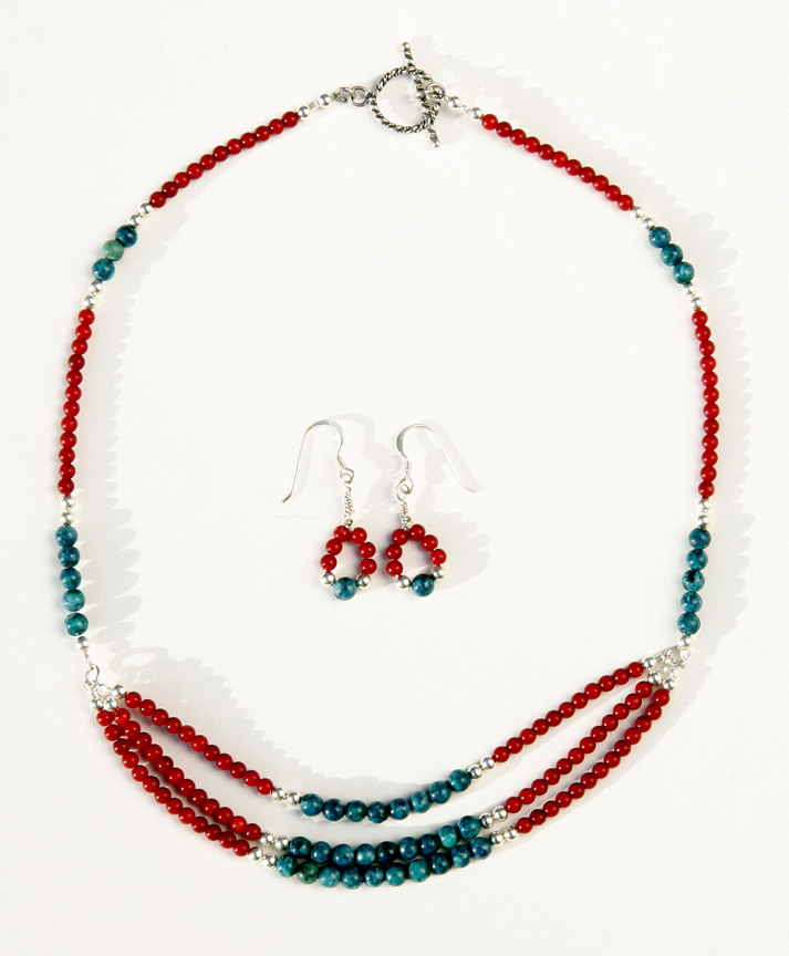 Turquoise and Coral Rounds