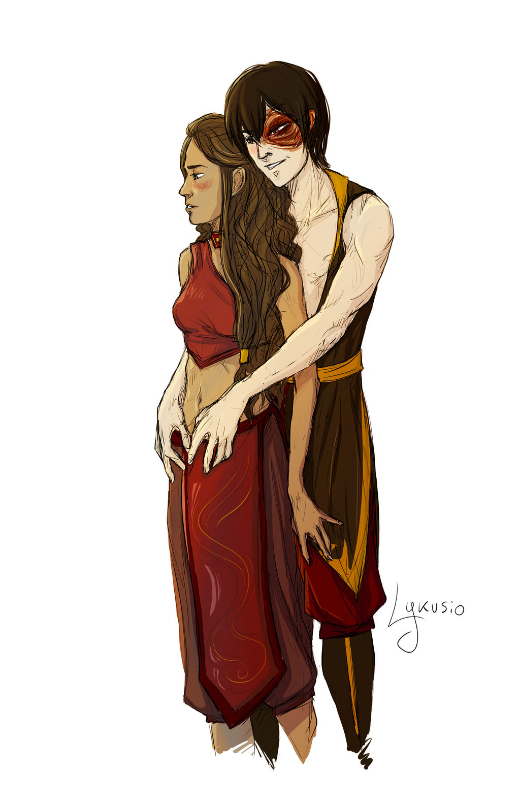 Katara And Zuko By Lykusio On Deviantart