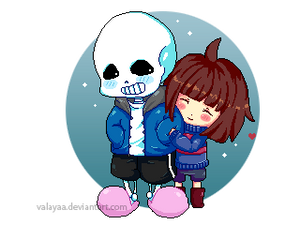 Sans X Frisk Pixel