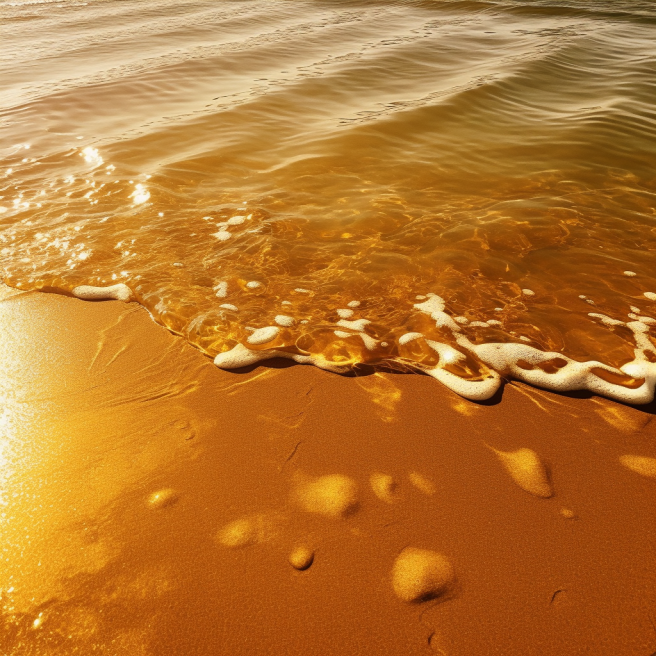 covered solely by gold sand