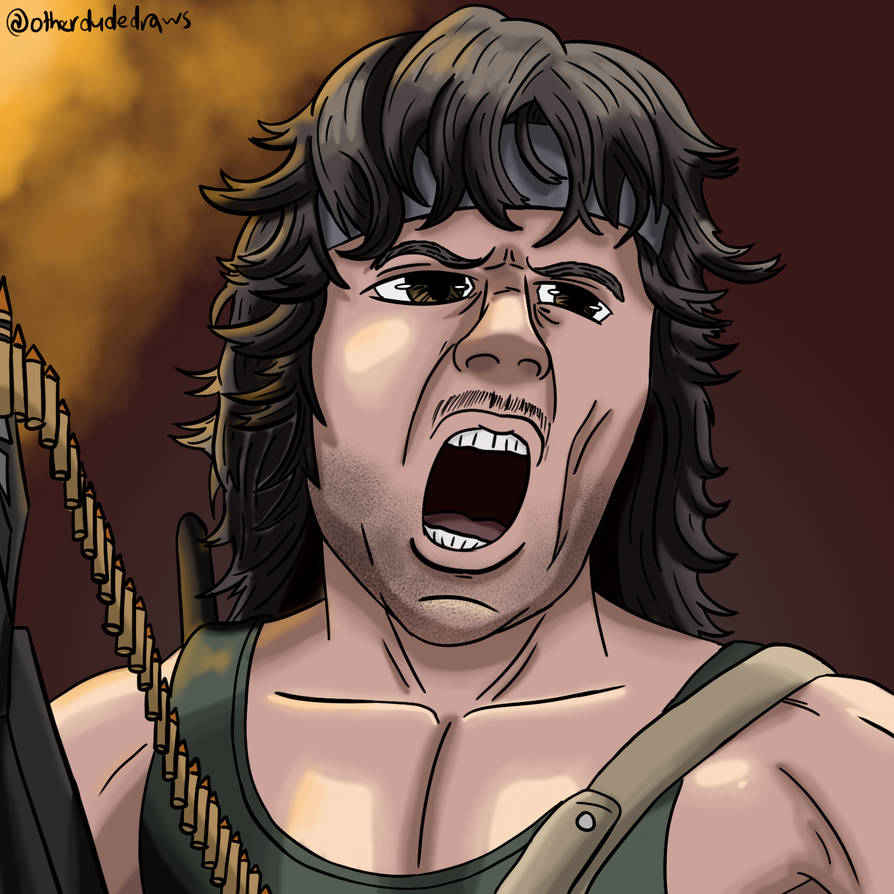 Hot Shot Rambo Rambo Headshot by otherdudeartist on DeviantArt