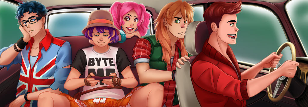 Lovely Little Thieves - in the van by DejiNyucu