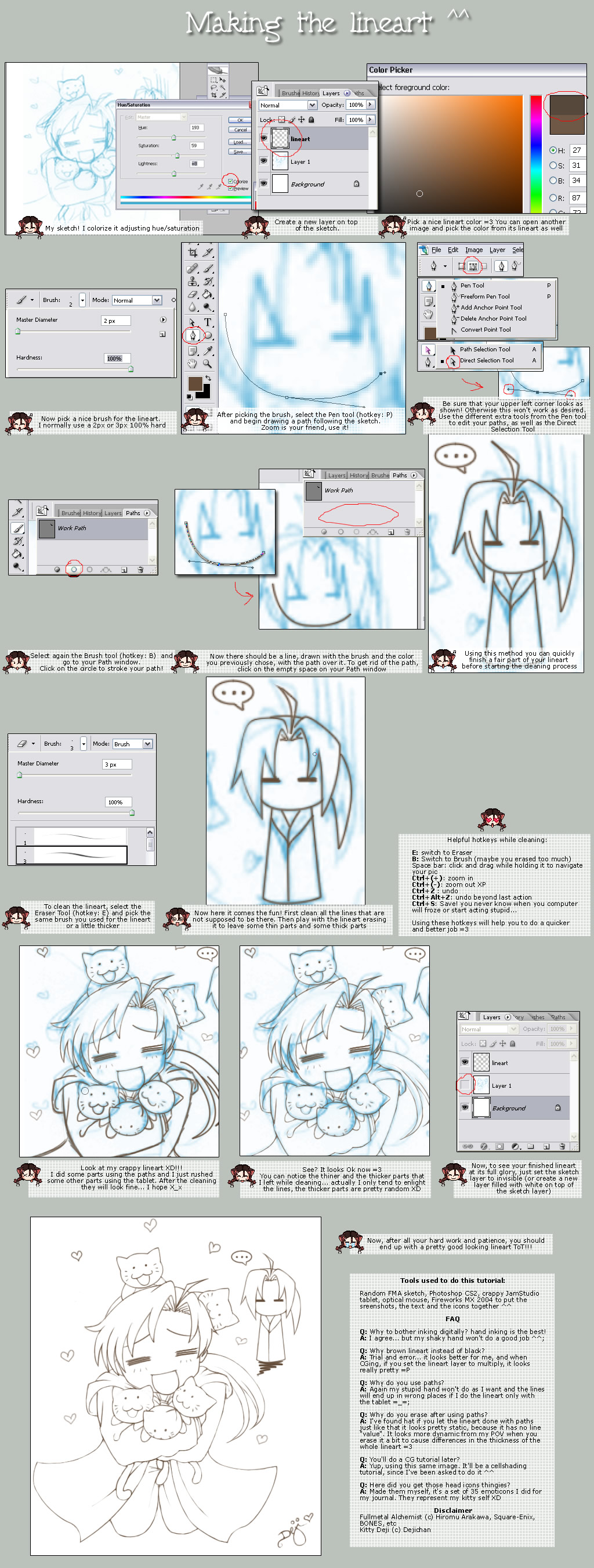 Making the Lineart by DejiNyucu