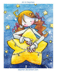 Girl and star