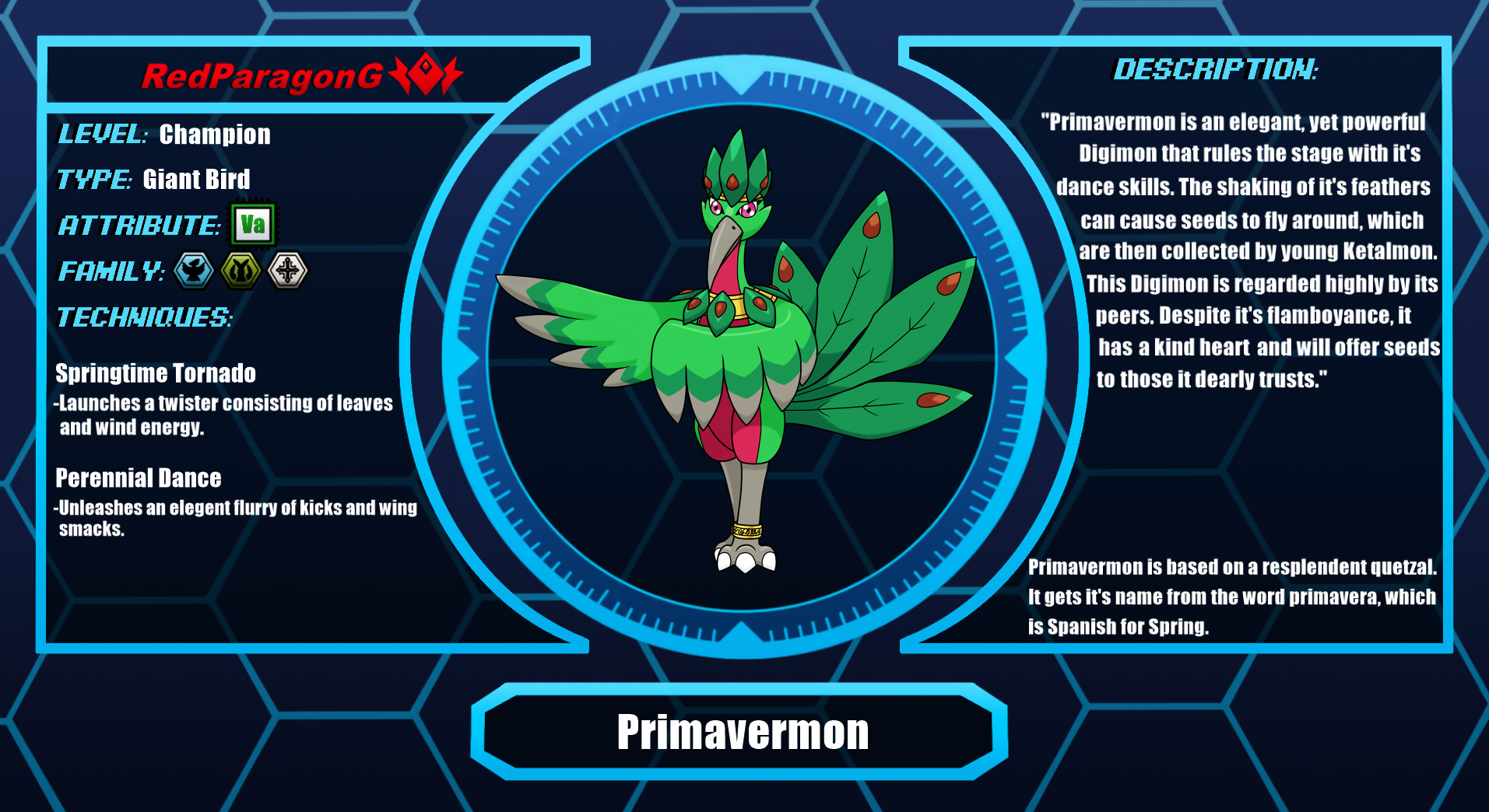 Digimon Digi-Dex: Primavermon by RedParagonG on DeviantArt