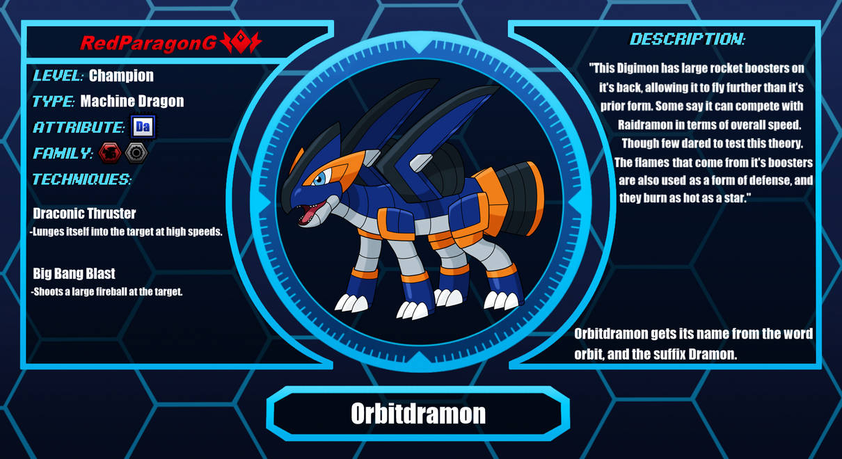Digimon Digi-Dex: Orbitdramon by RedParagonG on DeviantArt