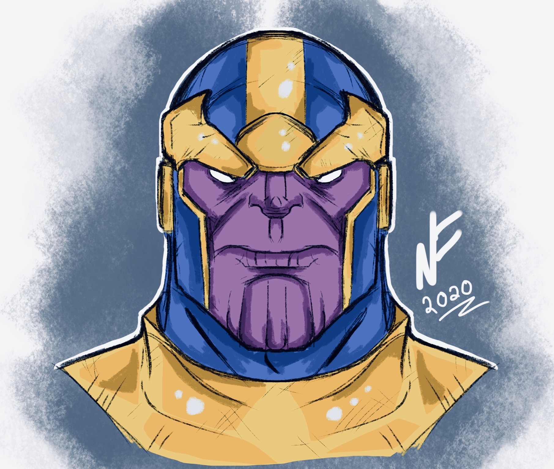 Thanos drawing on procreate by nick457 on DeviantArt Thanos drawing on procreate by nick457 on DeviantArt