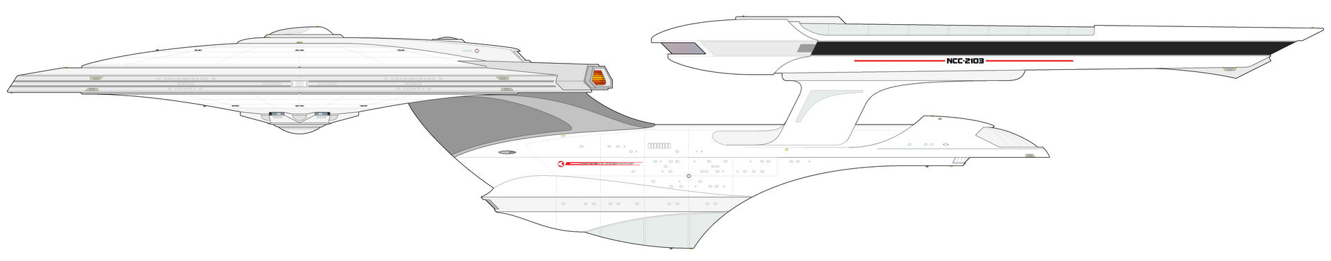 Excelsior class variant starship Gibraltar