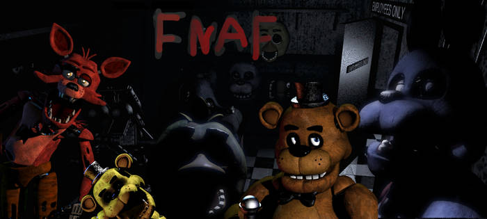 Five Nights At Freddy's 1 All animatronics