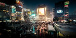 shibuya crossing at night by ChristianRudat