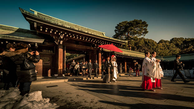 japanese wedding at Meiji Shrine