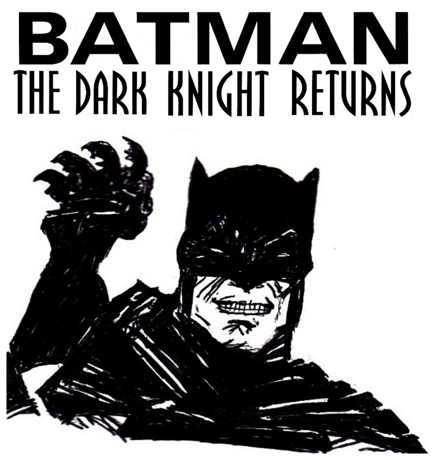 Batman: The Dark Knight Returns holding Batarangs