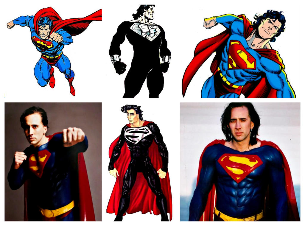 Nicolas Cage in Superman costume for the canceled Superman Lives directed by Tim Burton