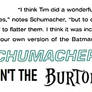 Schumacherverse Isn't the Burtonverse Part 3