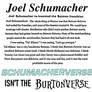 Schumacherverse Isn't the Burtonverse Part 10