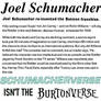 Schumacherverse Isn't the Burtonverse Part 16