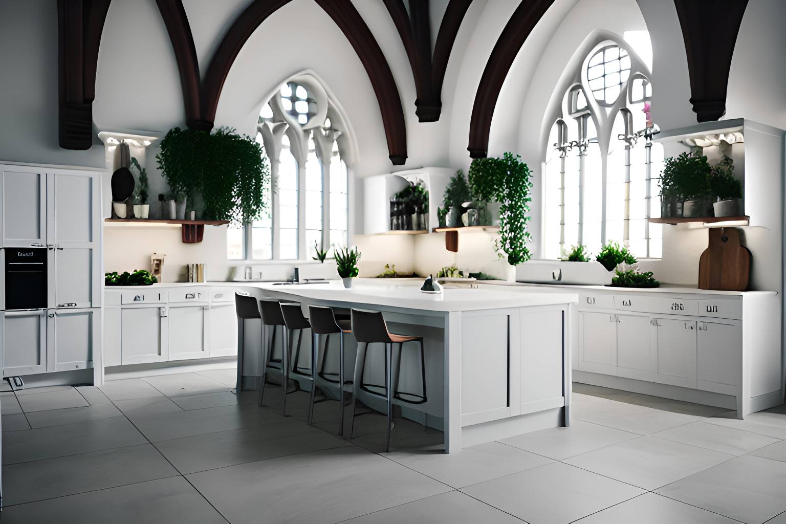 Neo Gothic white Kitchen by Furio8503 on DeviantArt