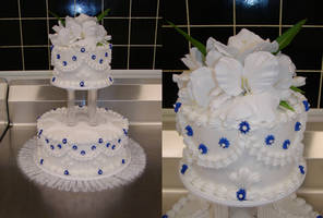 rhapsody of blue wedding cake