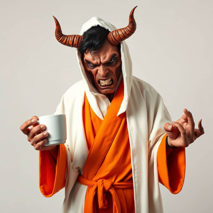 Satanic White Robe Sad Angry Devil Cult Leader Robe White Classic Ora by unhappysadsatan ...