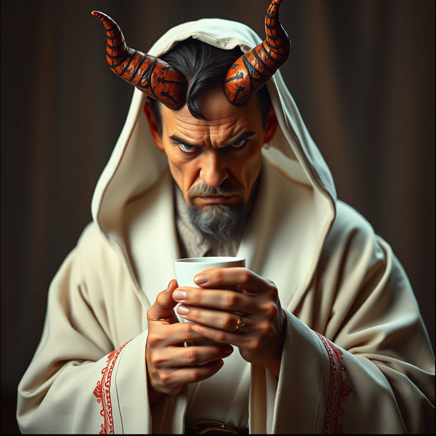 Sad Robe Sad Angry Devil Cult Leader Robe White Classic Ora by unhappysadsatan ...
