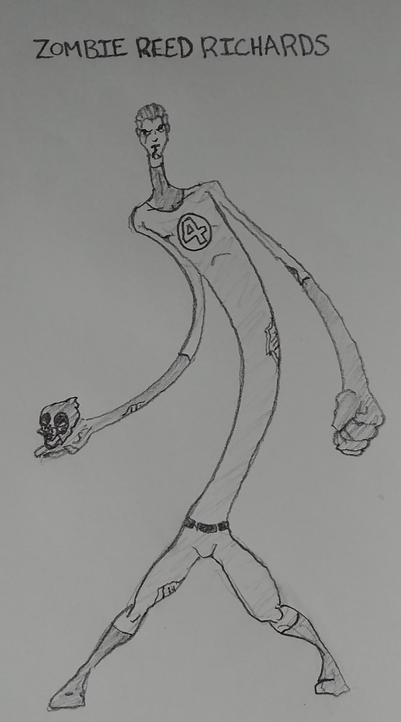 Deviantart Reed Man Fantastic Four Zombie Reed Richards by Larkimy on DeviantArt