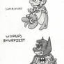 Smurfs Supersmurf and Batsmurf World's Smurfiest
