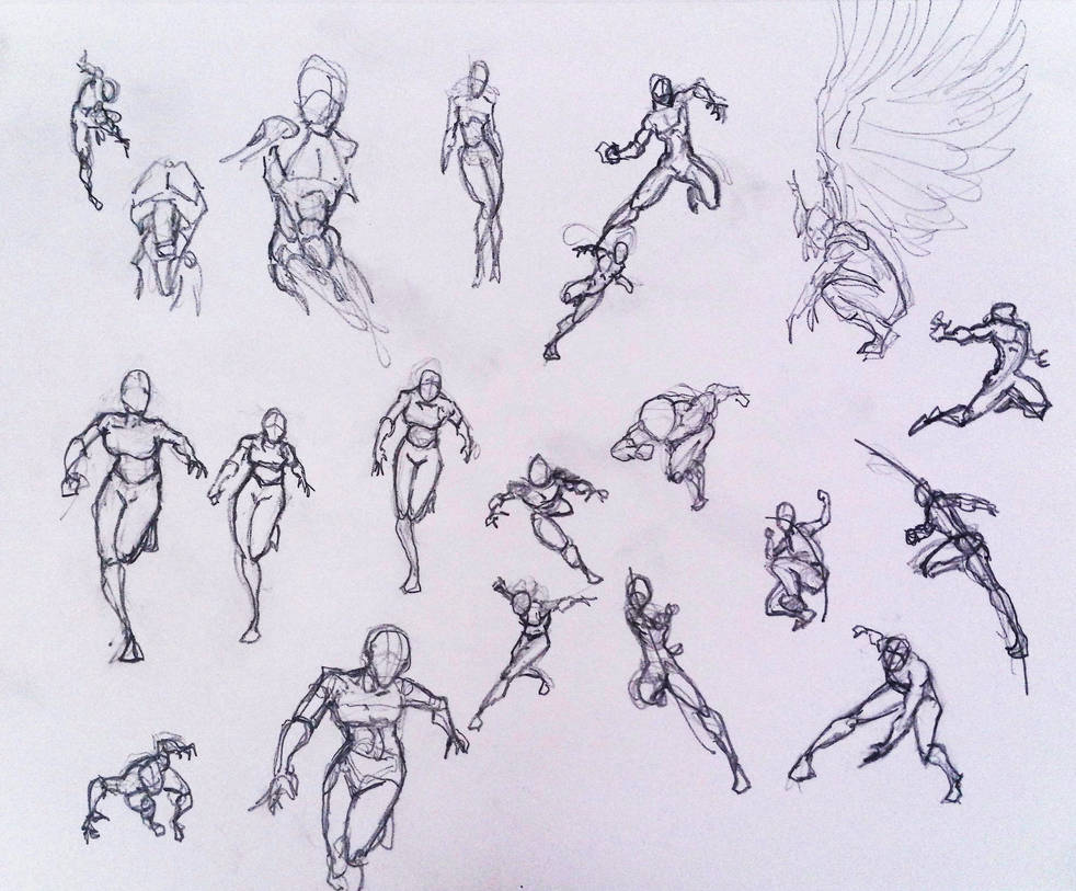 Dynamic Poses From Back Dynamic Poses 23 by Larkimy on DeviantArt