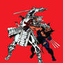 Silver Samurai and Wolverine color