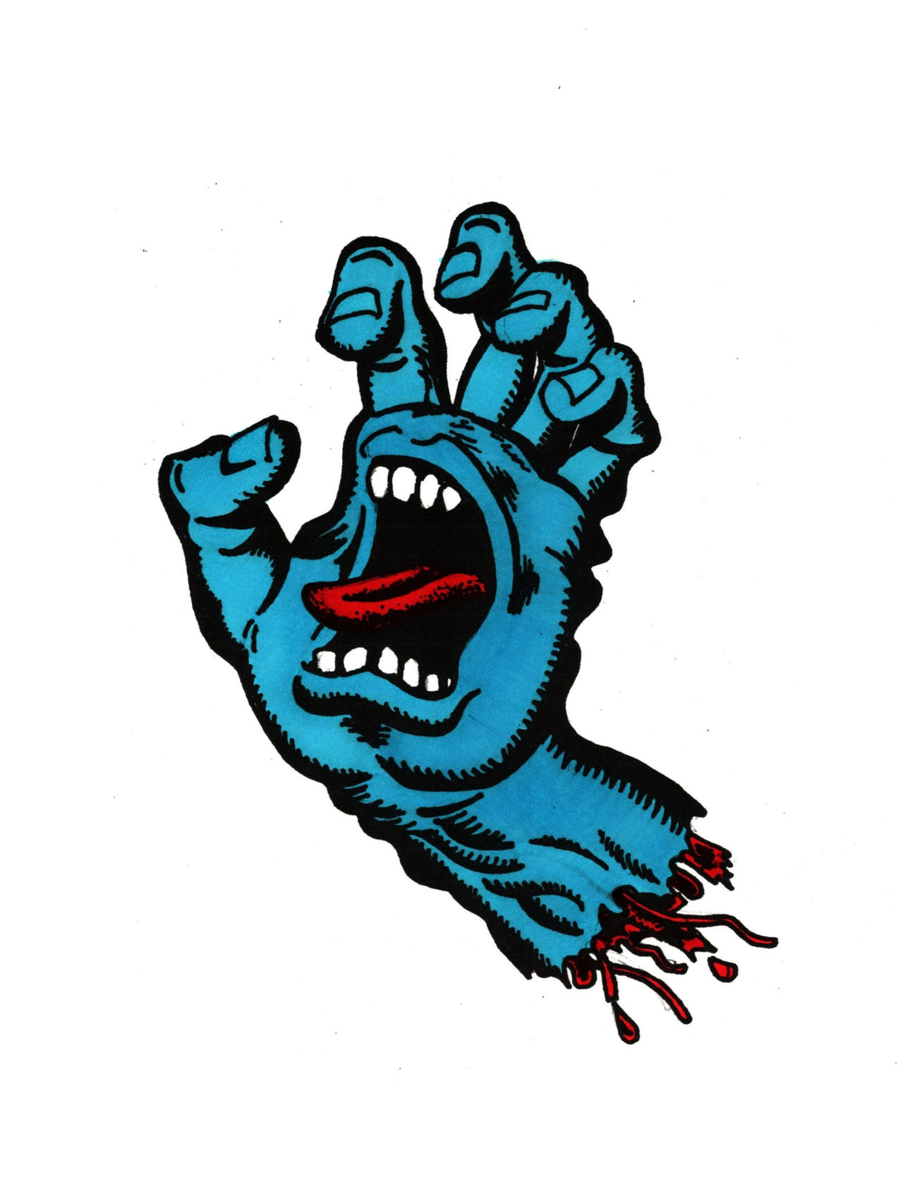 Screaming Hand Coloring Santa Cruz Screaming Hand color by Larkimy on DeviantArt