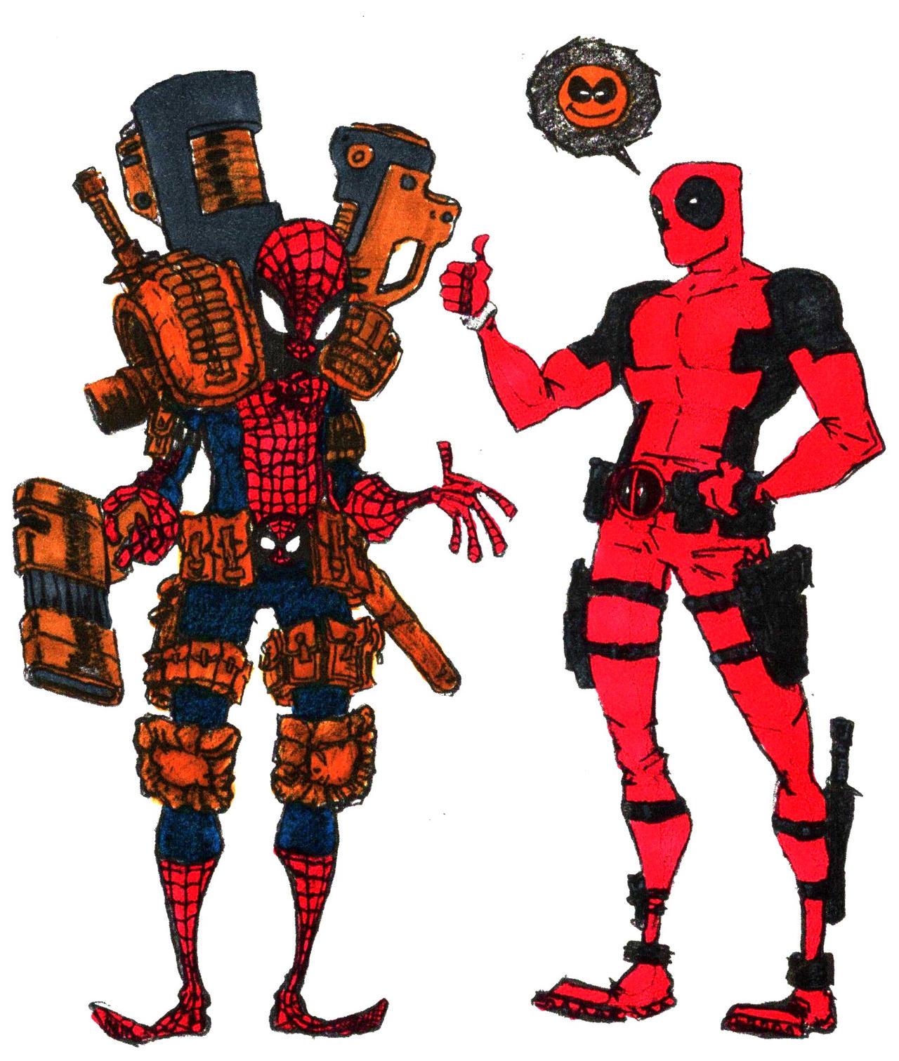 Spider-man Deadpool color 01