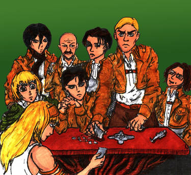 Attack On Titan Erwin The Gambler colored