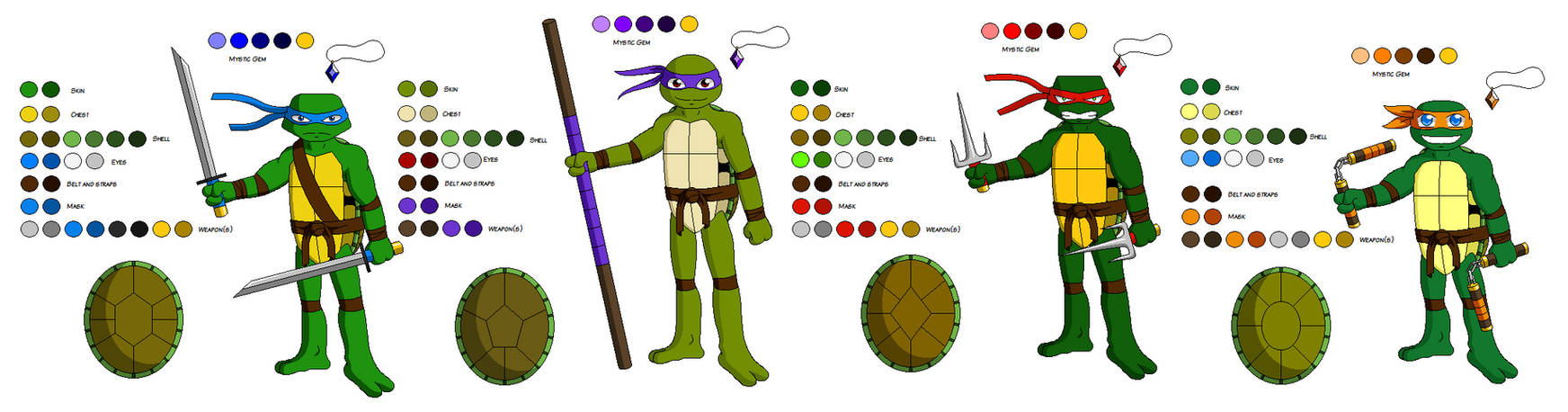TMNT Color Palette By ZoraTheTwilightDrake On DeviantArt tmnt-color-palette-by-zorathetwilightdrake-on-deviantart