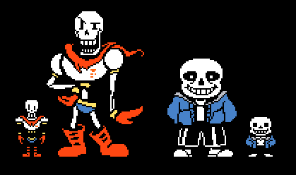 Sans and Papyrus Colored Sprites