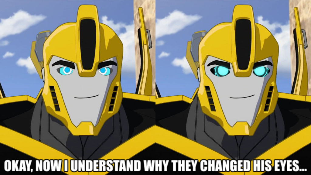 RID Bumblebee with Prime eyes by ZoraTheTwilightDrake on DeviantArt