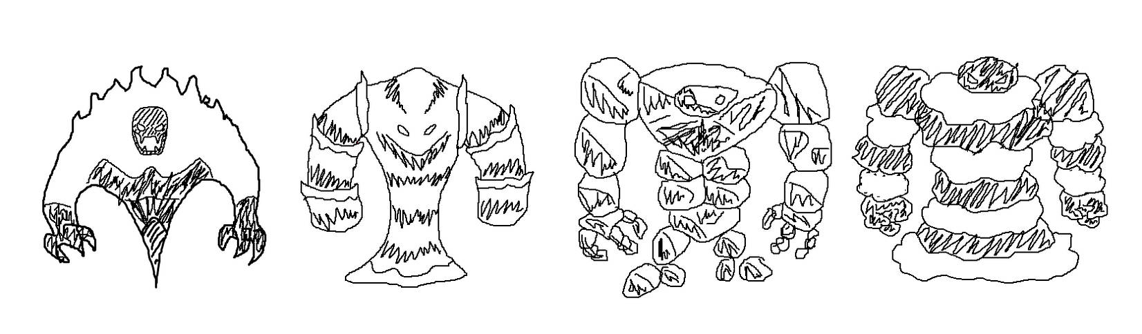 Lesser Elementals Magic Lesser Elementals (sketches) by ZoraTheTwilightDrake on DeviantArt