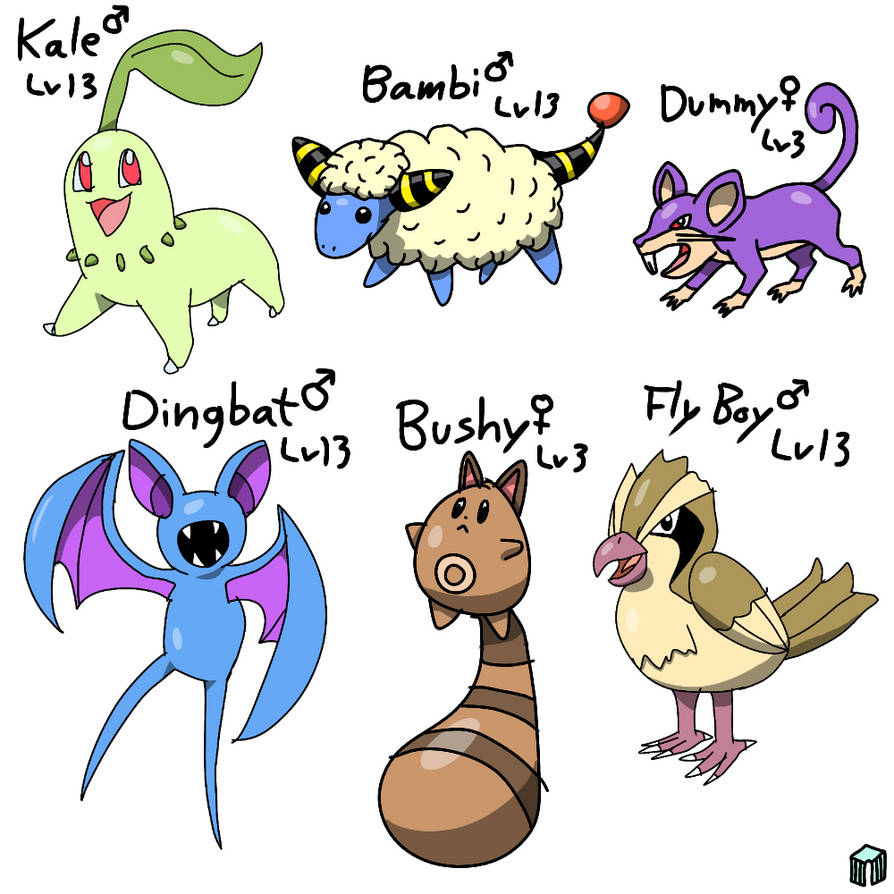 My Pokemon Heartgold Wedlocke Team (Vs the Eli by Randompeak on DeviantArt