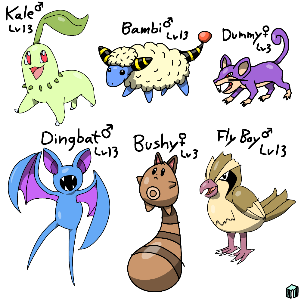 My Pokemon Nuzlocke Team Gym 1 By Zorathetwilightdrake On Deviantart