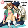 G GUNDAM DOMON and RAIN