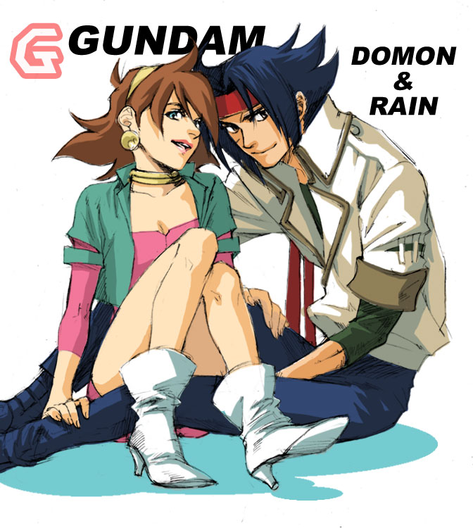 G GUNDAM DOMON and RAIN