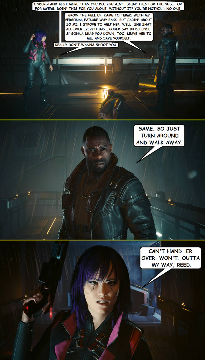 V Confronts Solomon Reed - Cyberpunk 2077 by ComicArtifact on DeviantArt