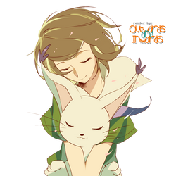 Hikari y Gatomon [Digimon Render]