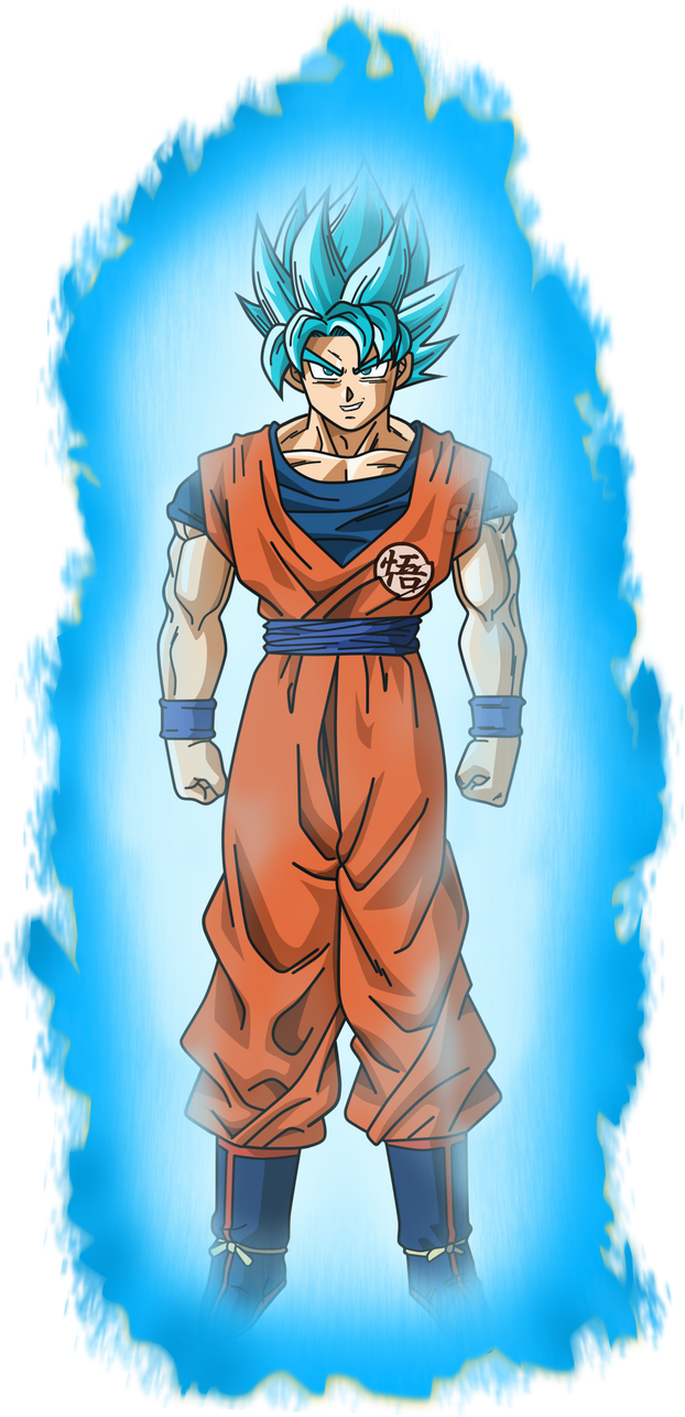 Desenho Goku Super Sayajin Blue