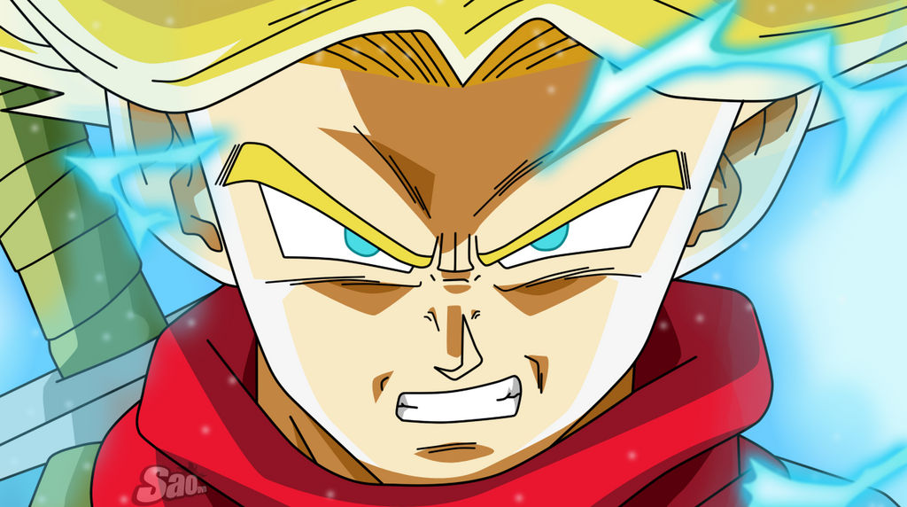 Mirai Trunks Super Saiyan Rage Lineart By Chronofz - Trunks