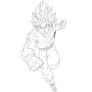 Goku SSJB- Lineart