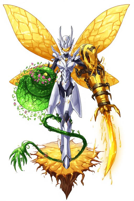 Queenbeemon Line my Omnimon Ceresmon Medium + QueenBeemon 3 by 707cloud on DeviantArt