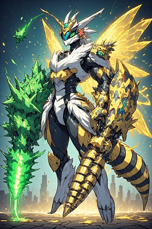 Queenbeemon Line my Omnimon Ceresmon Medium + QueenBeemon 6 by 707cloud on DeviantArt