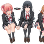 Render OreGairu (Yukino, Yui, Iroha)